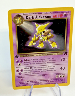 1999-2000 Pokemon Dark Alakazam 18/82 LP Non-Holo 1st Edition - Image 5