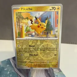 Pikachu 018/091 Reverse Holo NM Paldean Fates PAF EN English Pokemon TCG - Image 1