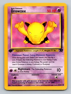 Pokemon Drowzee 1st Edition Common Team Rocket 54/82 - Image 1