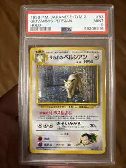 1999 P.M. Jap. GYM 2 Giovanni’s Persian Holo PSA 9 Mint Pokemon Card Japanese - Image 1