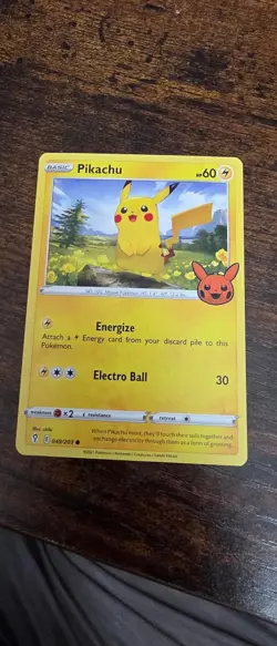 Pikachu 049/203 Promo Trick or Trade BOOster Pokemon Near Mint - Image 1
