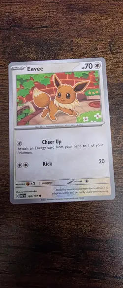 Eevee 166/197 Common Obsidian Flames Pokemon Near Mint - Image 1