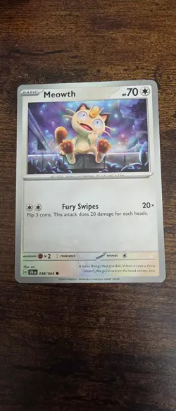 Meowth 048/064 Common Shrouded Fable Pokemon Near Mint - Image 1