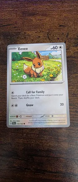 Eevee 113/142 Common Stellar Crown Pokemon Near Mint - Image 1