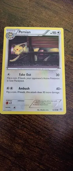 Persian 62/98 Common Ancient Origins Pokemon Near Mint - Image 1