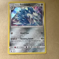 Pokemon - Alolan Sandslash SM127 - Black Star Promo - Stamped 30 - Near Mint - Image 1