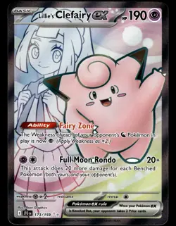Lillie's Clefairy ex 173/159 Ultra Rare Journey Together Pokemon Card - Image 1