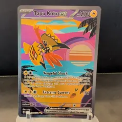 Tapu Koko ex - 247/182 - Pokemon Paradox Rift Special Illustration Rare Card NM - Image 1