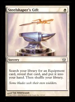 MTG Steelshaper's Gift LP Light Play Fifth Dawn [4146] - Image 1