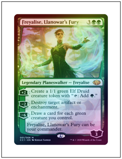 1x Freyalise, Llanowar's Fury, Foil, Commander Collection Green, Magic MTG NM - Image 1