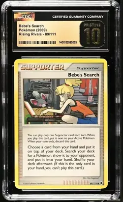 Pokemon Bebe's Search 89/111 Platinum Rising Rivals - CGC 10 PRISTINE - Image 1