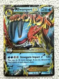 Pokemon M Swampert EX Mega Evolution XY87 Black Star Promo Holo 220 HP XY - Image 1