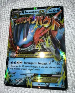 Pokemon M Swampert EX Mega Evolution XY87 Black Star Promo Holo 220 HP XY - Image 2