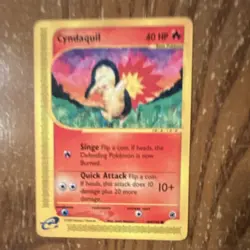 Pokemon Cyndaquil Expedition Base Set 104/165 Common Basic 40HP Regular 2002 - Image 1