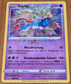 Zacian # 082/185 Amazing Rare Farbenschock 2020 Schwert & Schild 4 Pokemon Mint - Image 1