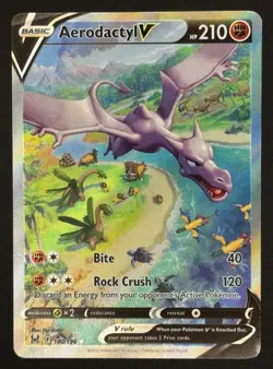 Pokemon TCG: Aerodactyl V - Lost Origin Alt Art 180/196 - LP++ - Image 1