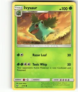 Ivysaur 2/73 Common Shining Legends Pokemon Lightly Played - Image 1