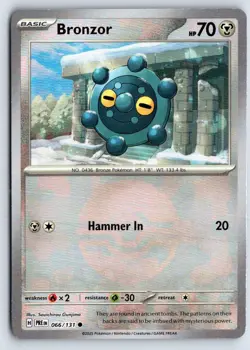 Bronzor (Poke Ball Pattern) 066/131 Holo Prismatic Evolutions Pokemon Holo NM - Image 1