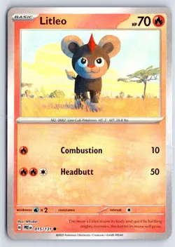 Litleo (Poke Ball Pattern) 015/131 Holo Prismatic Evolutions Pokemon Holo NM - Image 1