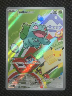 Pokemon Bulbasaur 037 Holo Promo MEP First Partner Illustration Kanto - Image 1