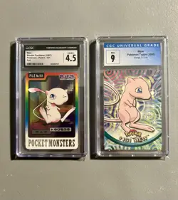 Pokemon Mew Lot of (2) - Bandai Carddass 1997 Foil / Pokemon Topps 2000 Series 3 - Image 1
