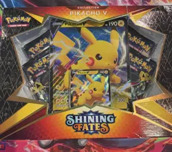 Pokemon Shining Fates Pikachu V Collection Box Factory Sealed - Image 1
