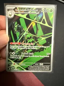 TEAM ROCKET'S SPIDOPS 187/182 HOLO Illustration Rare Destined Rivals NM Pokemon - Image 3