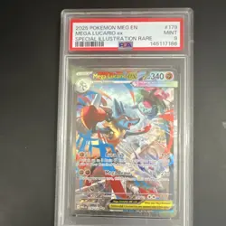 Pokemon 2025 Mega Lucario ex #179/132 SIR Holo Me01 Mega Evolution PSA 9 - Image 3