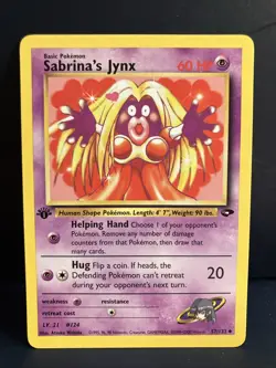 SABRINA’S JYNX Pokemon Card - 1st Edition - Gym Challenge - 57/132 - Image 1