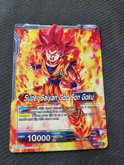 1x MP Dragon Ball Super SSGSS Son Goku, The Soul Striker SD1-01 ST Card WEAR - Image 3