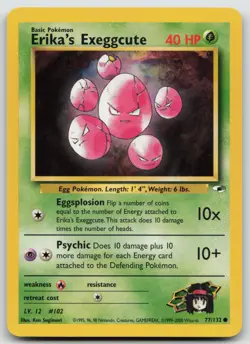 Pokemon Card Erika's Exeggcute (77) Common Gym Heroes 077/132 - Image 1