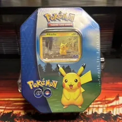 Pokemon TCG Pokemon Go Pikachu Tin - 2022 Brand New Factory Sealed Pikachu - Image 1