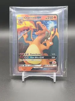 CHARIZARD GX 9/68 60 Stamp Battle Academy Hidden Fates Pokemon Card NEAR MINT NM - Image 1