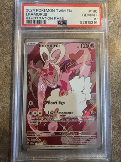 2024 Pokemon TWM Enamorus Illustration Rare PSA 10 Gem MT 180/167 - Image 1
