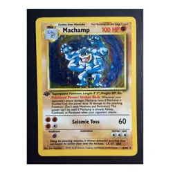 Pokemon TCG Machamp Base Set 8/102 1st Edition Holo Rare 1999 WOTC English - Image 1