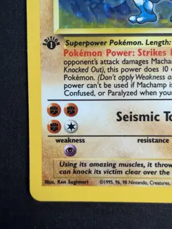 Pokemon TCG Machamp Base Set 8/102 1st Edition Holo Rare 1999 WOTC English - Image 4