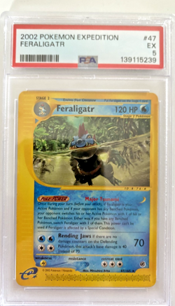 2002 POKEMON EXPEDITION 47 FERALIGATR - PSA 5 - Image 1