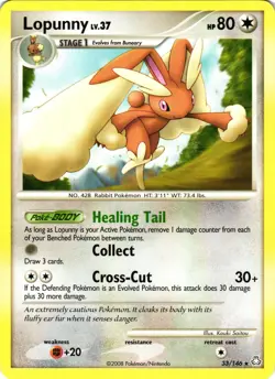 Pokemon TCG Lopunny 33/146 Rare Legends Awakened VLP - Image 1
