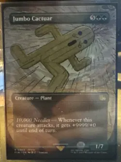 MTG Jumbo Cactuar (Borderless) Final Fantasy #0343 RARE Non-Foil - Image 1