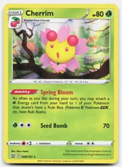 Cherrim 008/163 Holo Rare Battle Styles Pokemon Holo Lightly Played - Image 1