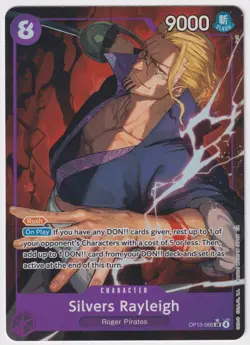 Silvers Rayleigh OP13-066 V2 Alt Art NM One Piece TCG English - Image 1