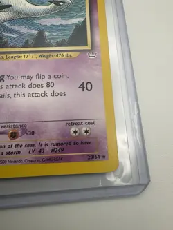 Pokemon Neo Revelation Lugia Pokemon Card 20/64 RARE ACTUALLY NM 🔥 - Image 5