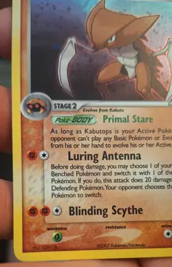 Kabutops 10/108 Holo Rare Ex Power Keepers Pokemon Card - Image 5