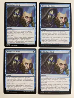 4x Mtg Murders At Karlov Manor Behind The Mask NM/M Magic The Gathering - Image 1