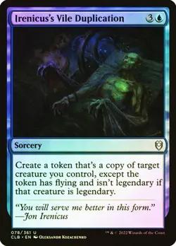 Magic The Gathering MTG IRENICUS'S VILE DUPLICATION FOIL Baldur's Gate NM - Image 1