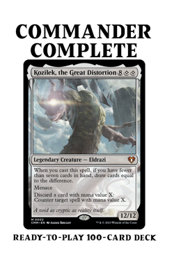 Kozilek, the Great Distortion ELDRAZI TRIBAL Magic MTG Custom Commander Deck - Image 1