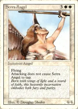 1994 Magic The Gathering Revised Edition Serra Angel Light Play - Image 1