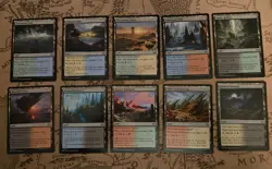 MTG Set of 10 Life Gain Tarkir: Dragonstorm Tap Lands Thornwood Falls etc. NM - Image 1