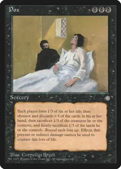 Pox Ice Age HEAVILY PLD Black Rare MAGIC THE GATHERING MTG CARD ABUGames - Image 1