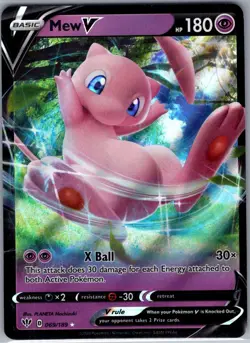 Mew V 069/189 SWSH03: Darkness Ablaze - Pokemon Card - NM - Image 1